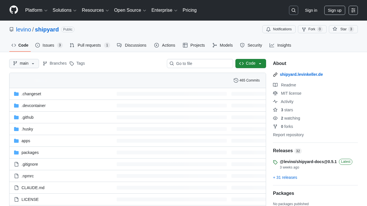 Screenshot von Shipyard